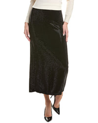 Leset James Crystal Wool Midi Skirt