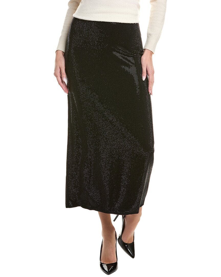 Leset James Crystal Wool Midi Skirt
