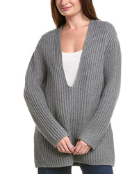Leset Emma Deep V-Neck Wool & Cashmere-Blend Sweater