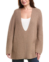 Leset Emma Deep V-Neck Wool & Cashmere-Blend Sweater