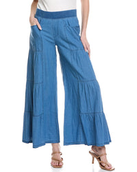 Xcvi Dugan Wide Leg Linen-Blend Pant
