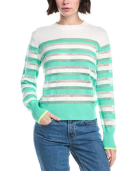 Wispr Beach Stripe Silk-Blend Sweater