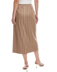 L'agence Madonna Silk Midi Skirt