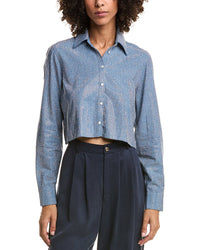 Cinq À Sept Chambray Heatset Patricia Top