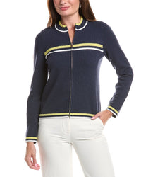 St. John St. John Textured Zip Sweater