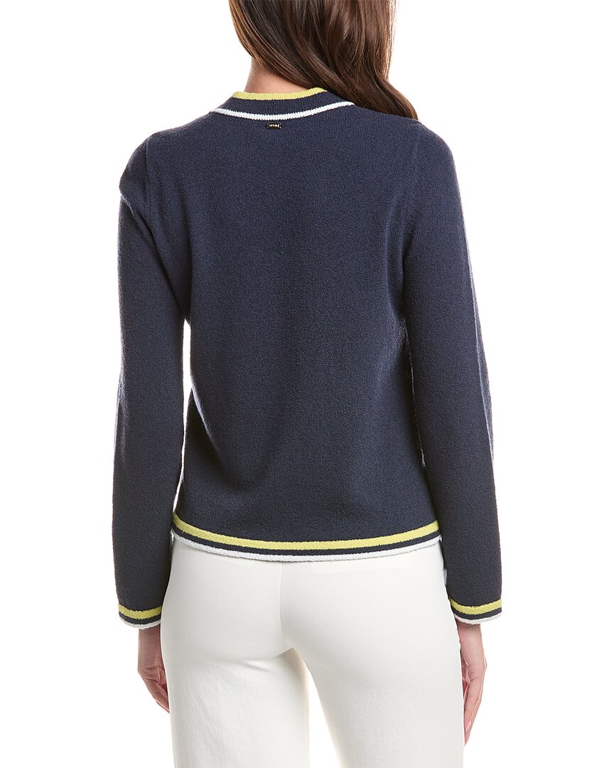 St. John St. John Textured Zip Sweater