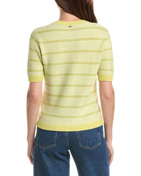 St. John St. John Striped Wool-Blend Cardigan