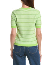 St. John St. John Striped Wool-Blend Cardigan