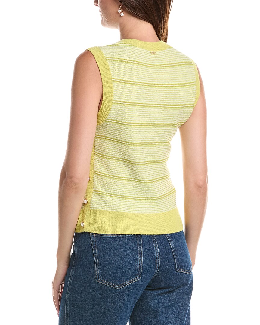 St. John St. John Wool-Blend Side Placket Tank Top