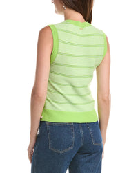 St. John St. John Wool-Blend Side Placket Tank Top
