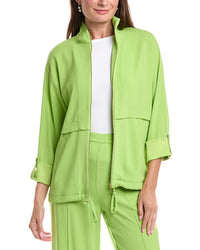 St. John St. John Solid Mock Neck Jacket