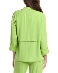 St. John St. John Solid Mock Neck Jacket