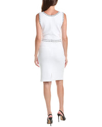 St. John St. John Ticking Trim Dress