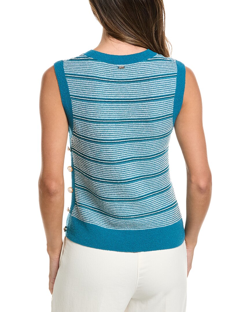 St. John St. John Crew Side Placket Wool-Blend Tank