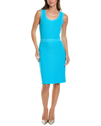 St. John St. John Ticking Trim Dress