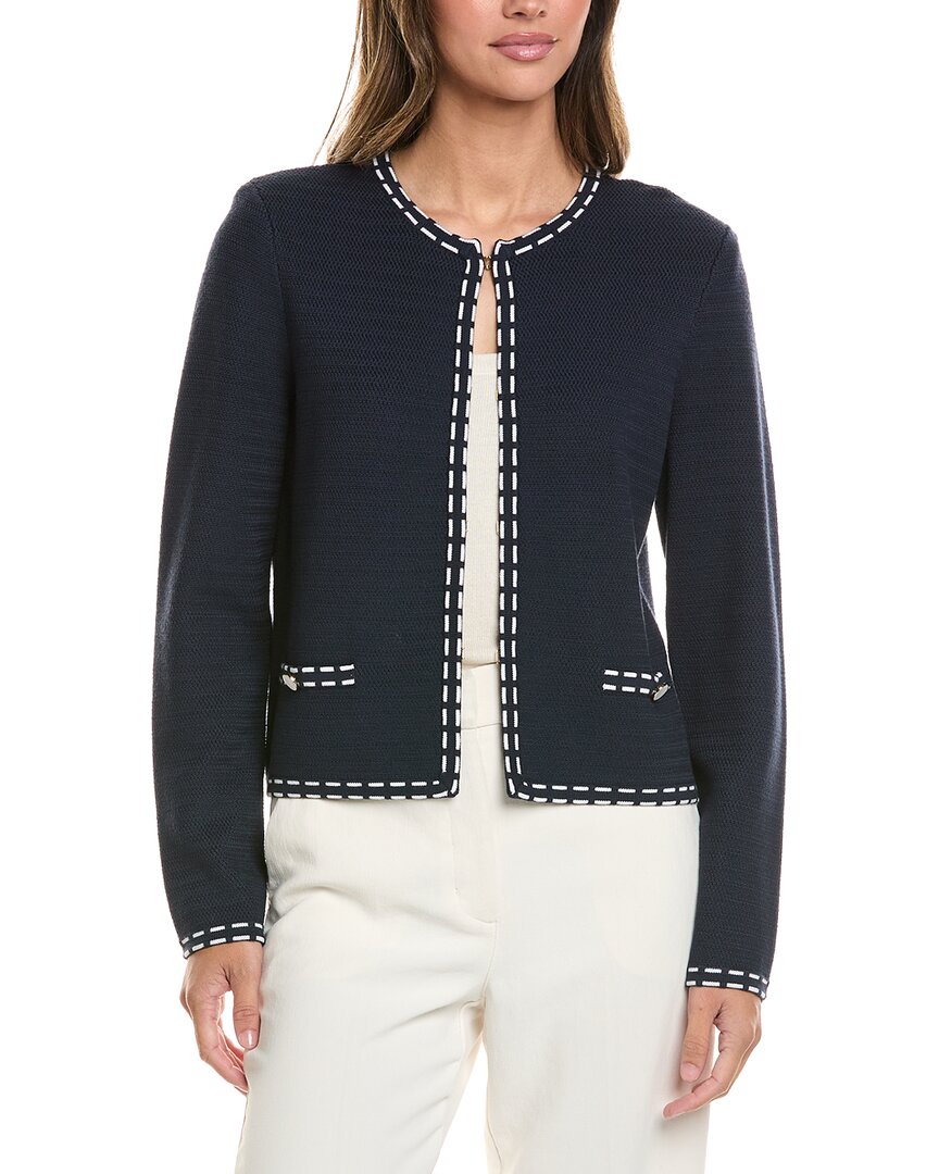 St. John St. John Ticking Trim Crew Jacket