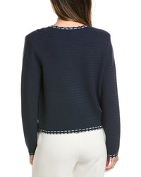 St. John St. John Ticking Trim Crew Jacket