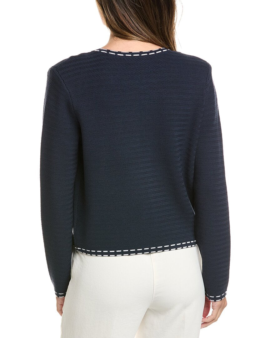 St. John St. John Ticking Trim Crew Jacket
