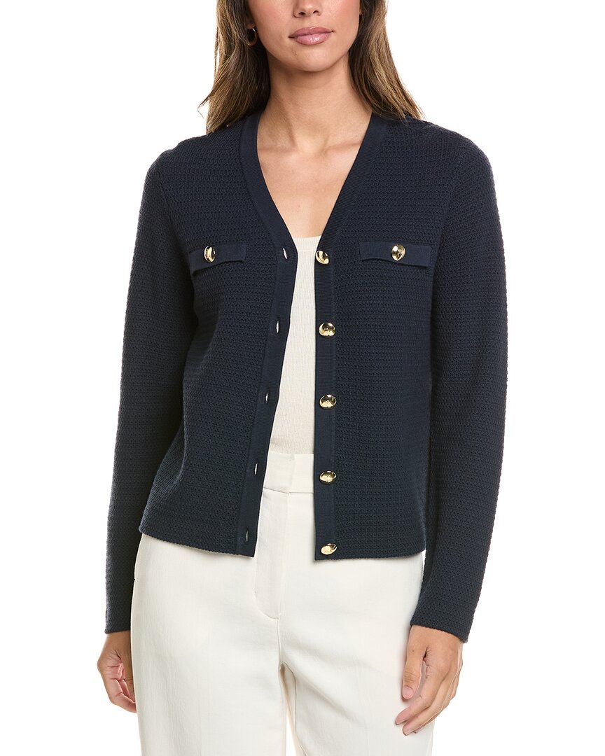 St. John St. John French Iconic Inspired Knit V-Neck Cardigan