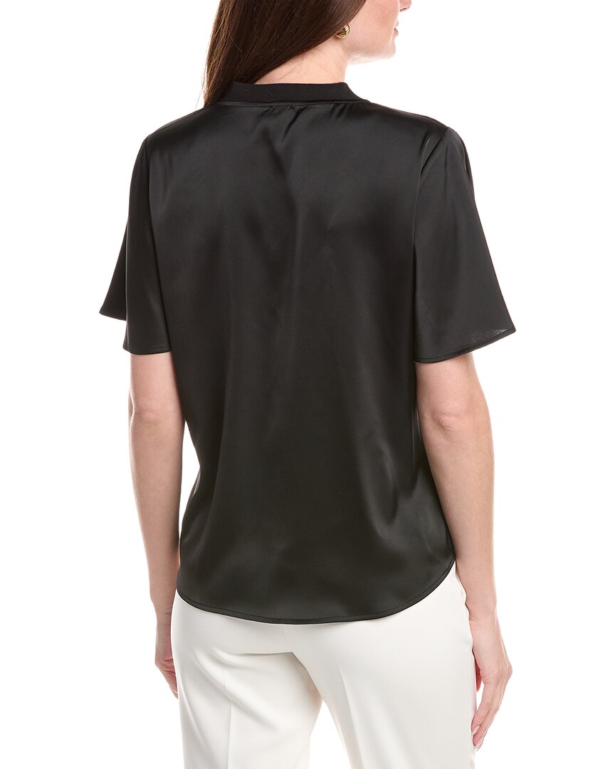 Anne Klein V-Neck Flutter Sleeve Blouse