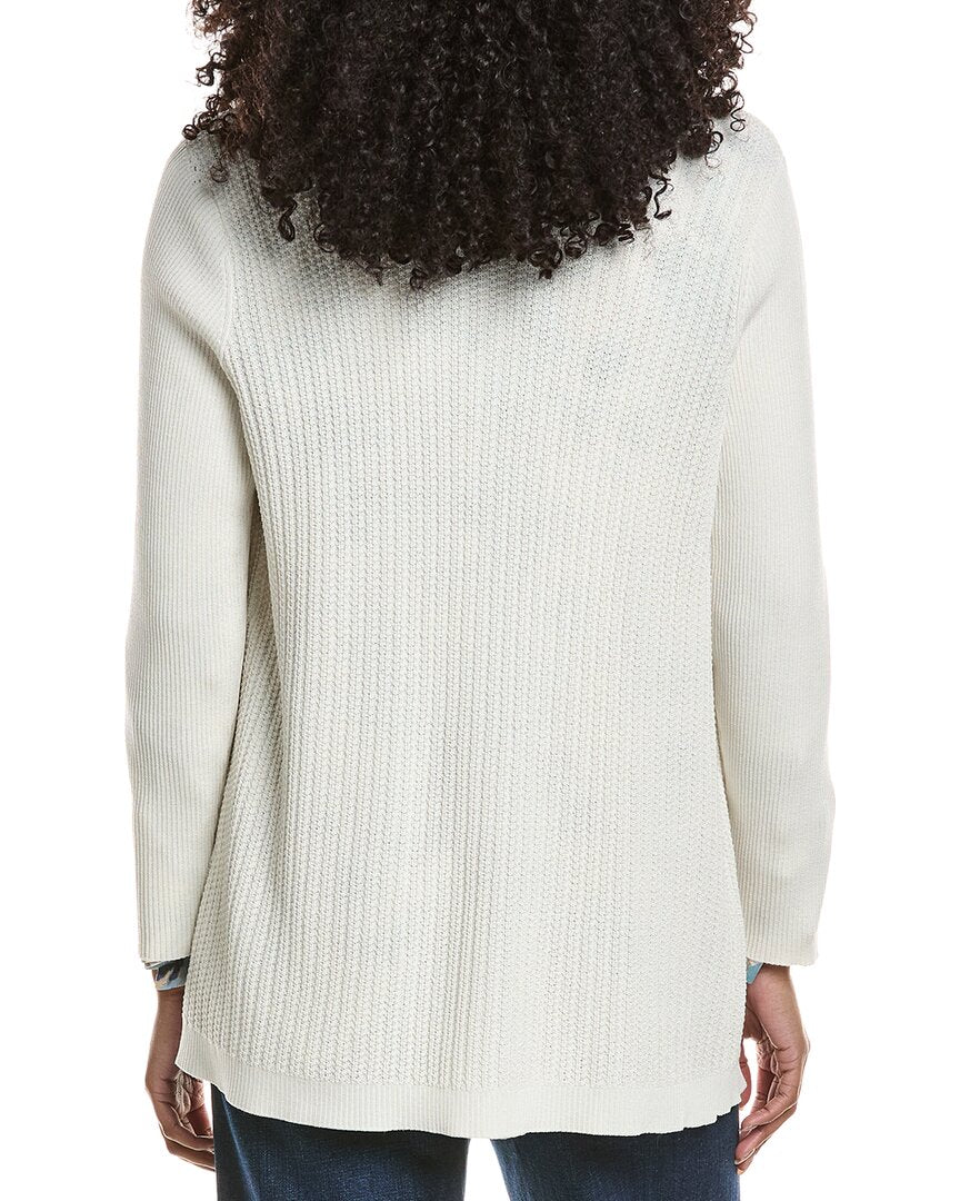 Anne Klein Ribbed Front Cardigan