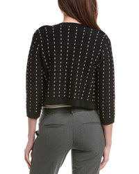 Anne Klein Pinstripe Cardigan