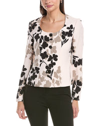 Anne Klein Printed Luster Twill Jacket