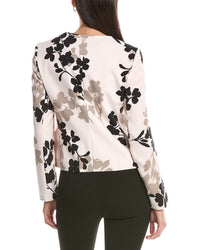 Anne Klein Printed Luster Twill Jacket