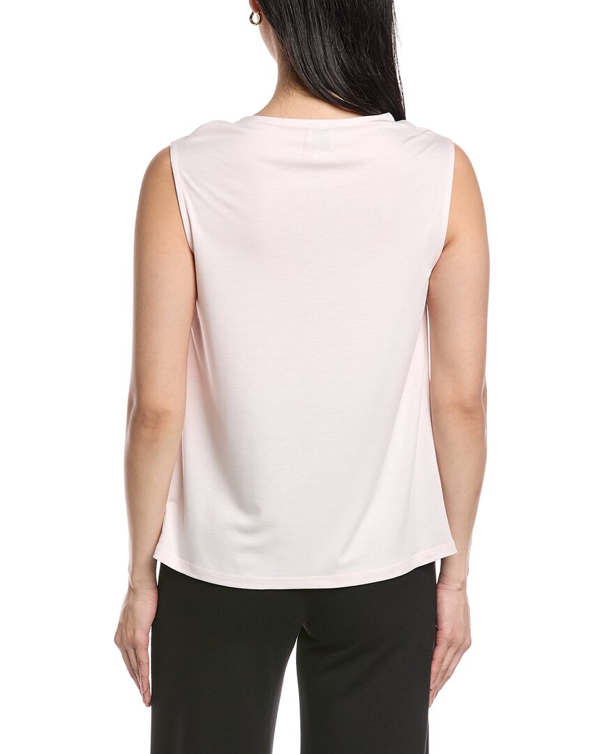 Anne Klein Mixed Media Pleated Top