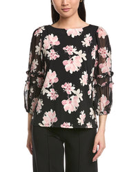 Anne Klein Ruffle Puff Sleeve Top