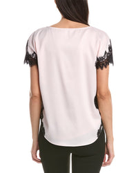 Anne Klein Lace Trim Montreal Satin Blouse