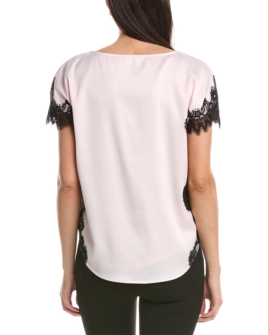 Anne Klein Lace Trim Montreal Satin Blouse
