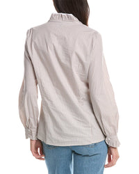 Anne Klein Ruffle Button Down Shirt
