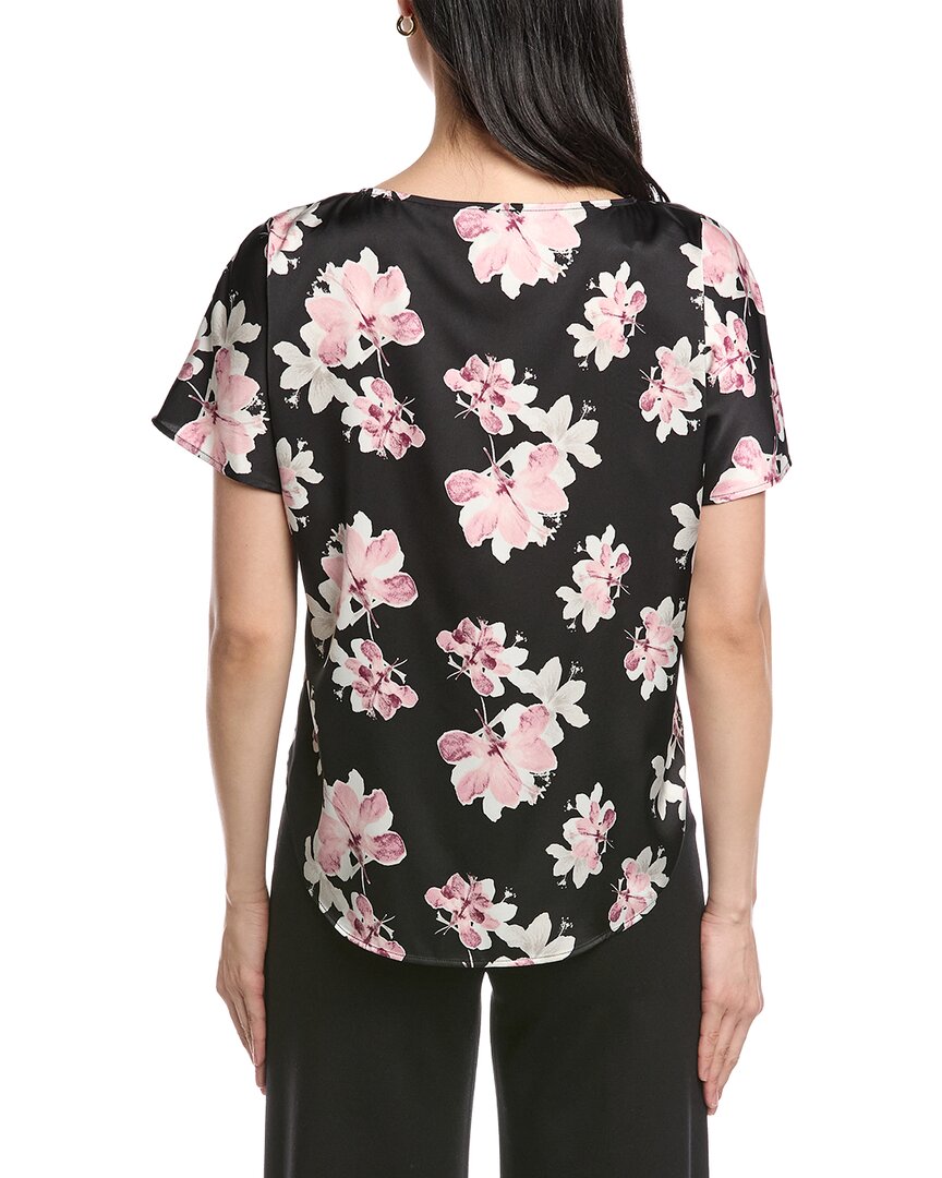 Anne Klein Printed Flat Satin Top