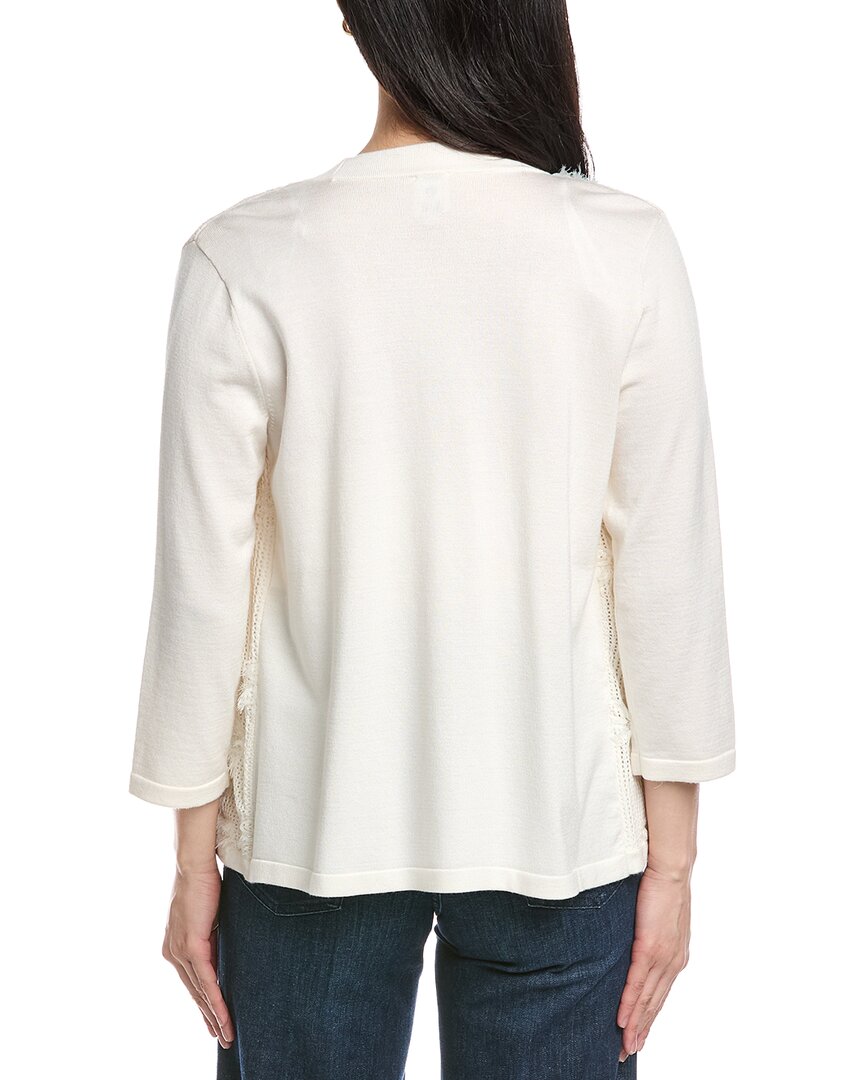 Anne Klein Floral Applique Cardigan