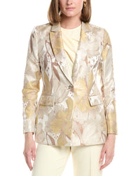 Anne Klein Jacquard Peak Lapel Jacket