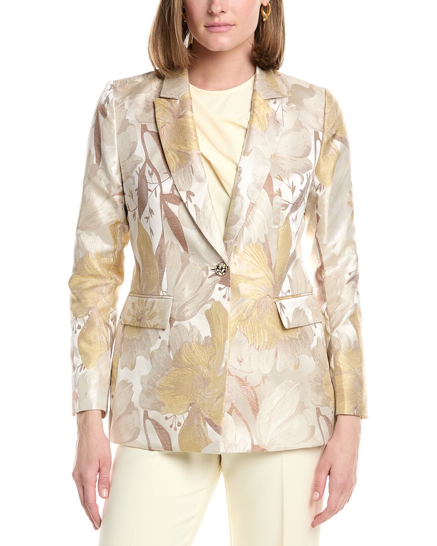 Anne Klein Jacquard Peak Lapel Jacket