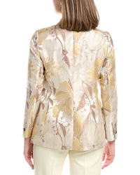 Anne Klein Jacquard Peak Lapel Jacket