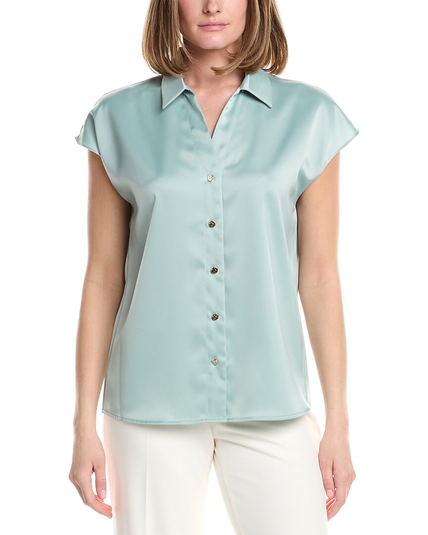 Anne Klein Drop Shoulder Button Front Shirt