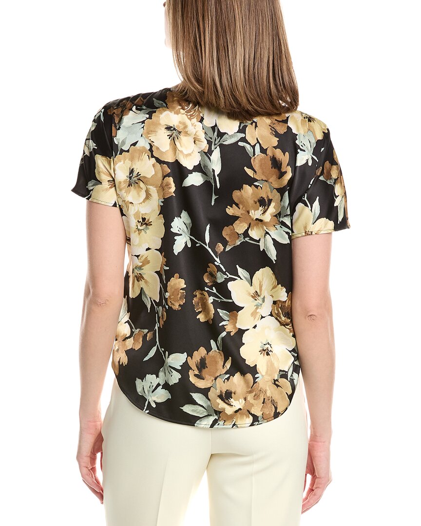 Anne Klein Bateau Neck Satin Top
