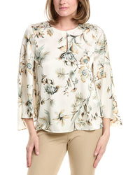 Anne Klein Keyhole Front Blouse