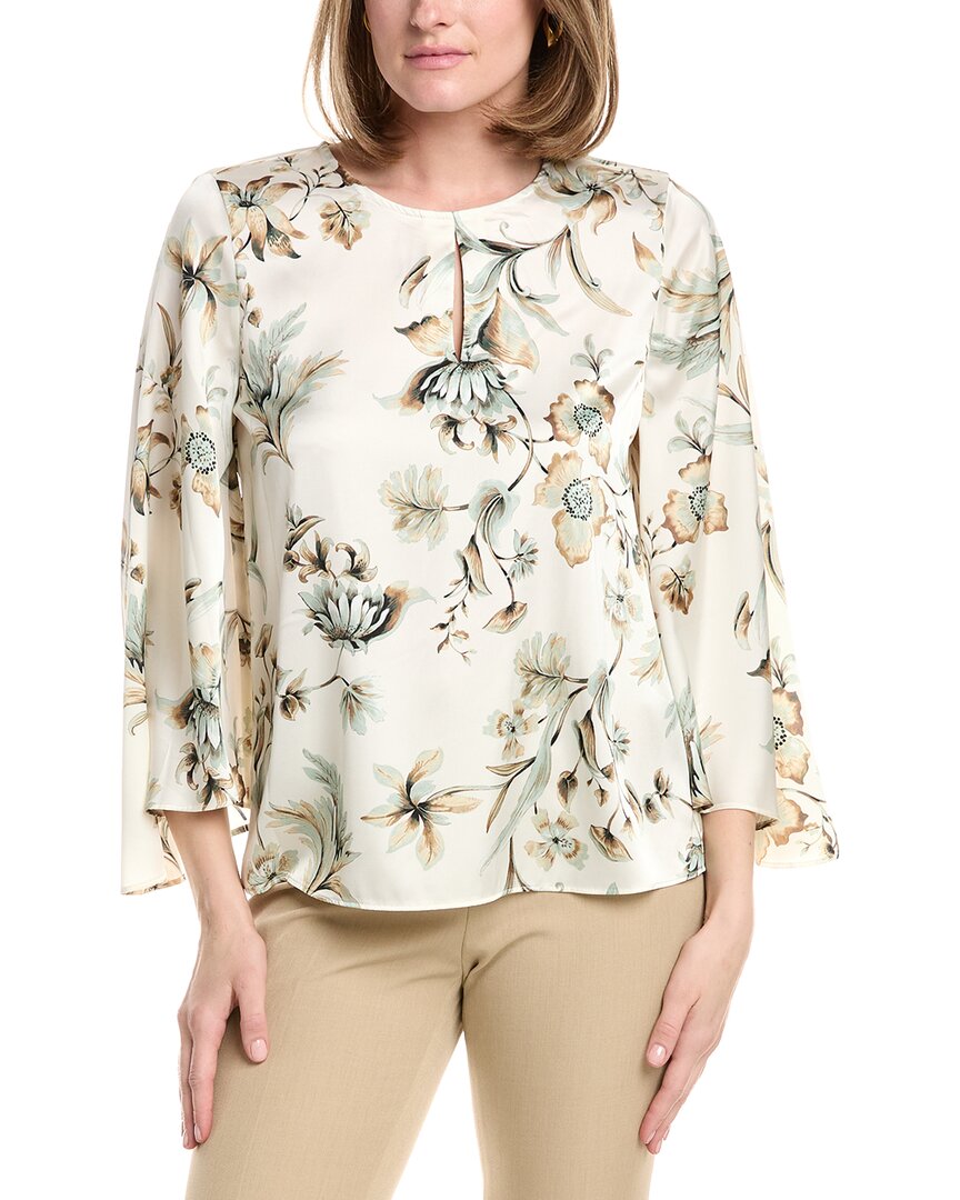 Anne Klein Keyhole Front Blouse