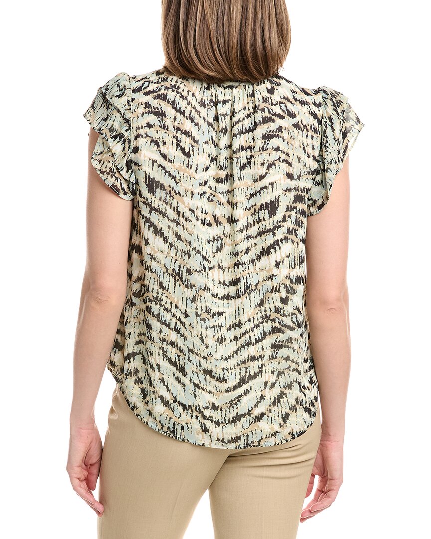 Anne Klein Ruffle Sleeve Tie Blouse