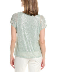 Anne Klein Bateau Sequin Dolman T-Shirt