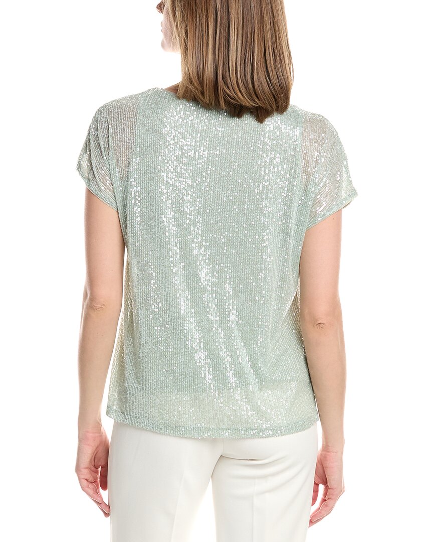 Anne Klein Bateau Sequin Dolman T-Shirt