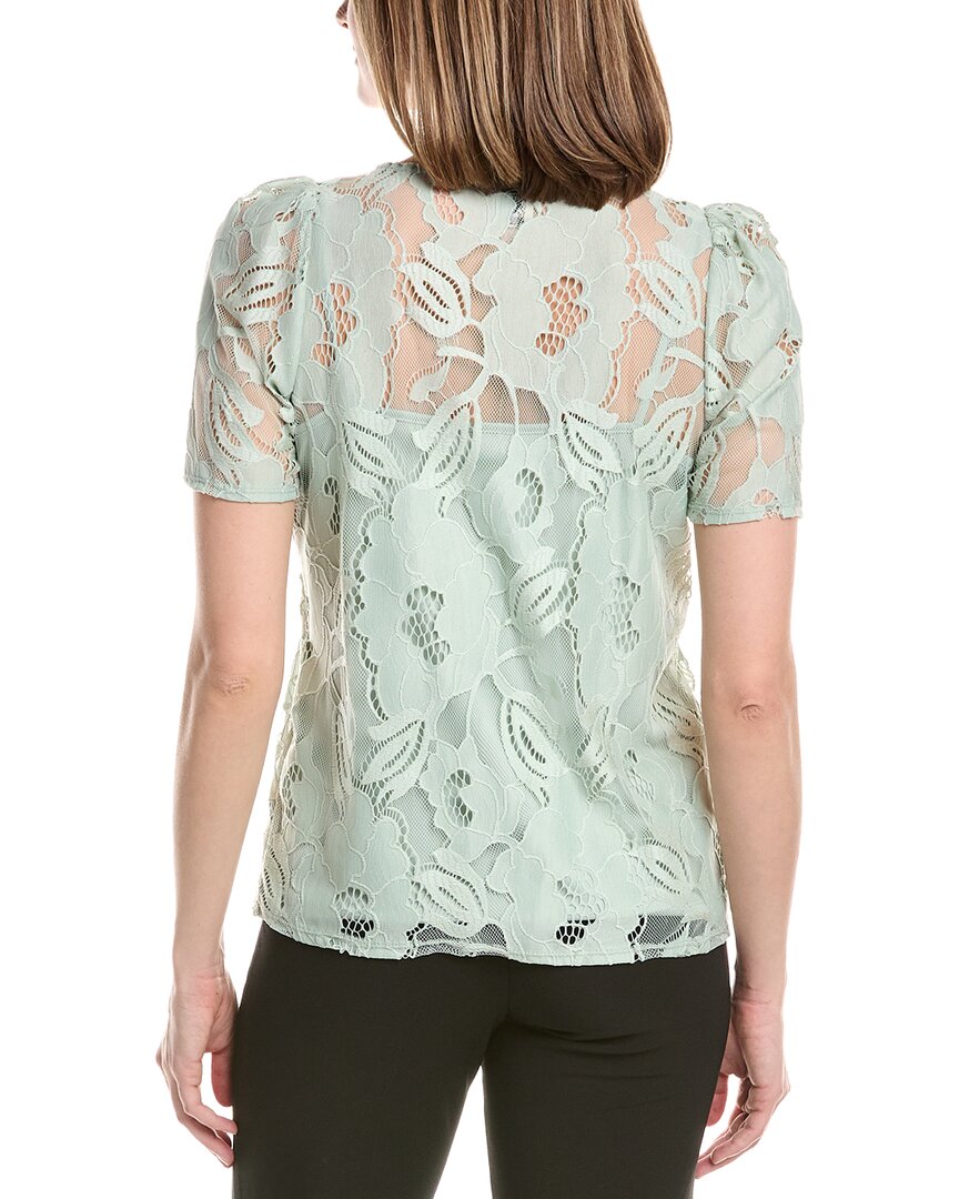 Anne Klein Jewel Neck Lace T-Shirt