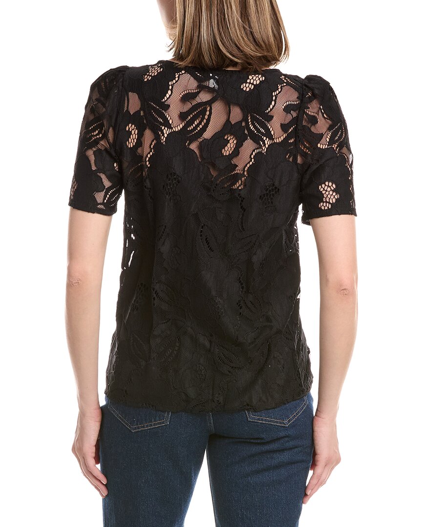 Anne Klein Jewel Neck Lace T-Shirt