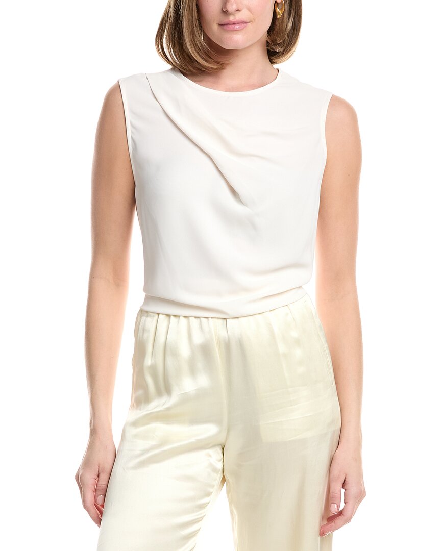 Anne Klein Mixed Media Extended Shoulder Top