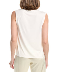 Anne Klein Mixed Media Extended Shoulder Top