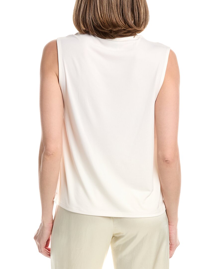 Anne Klein Mixed Media Extended Shoulder Top